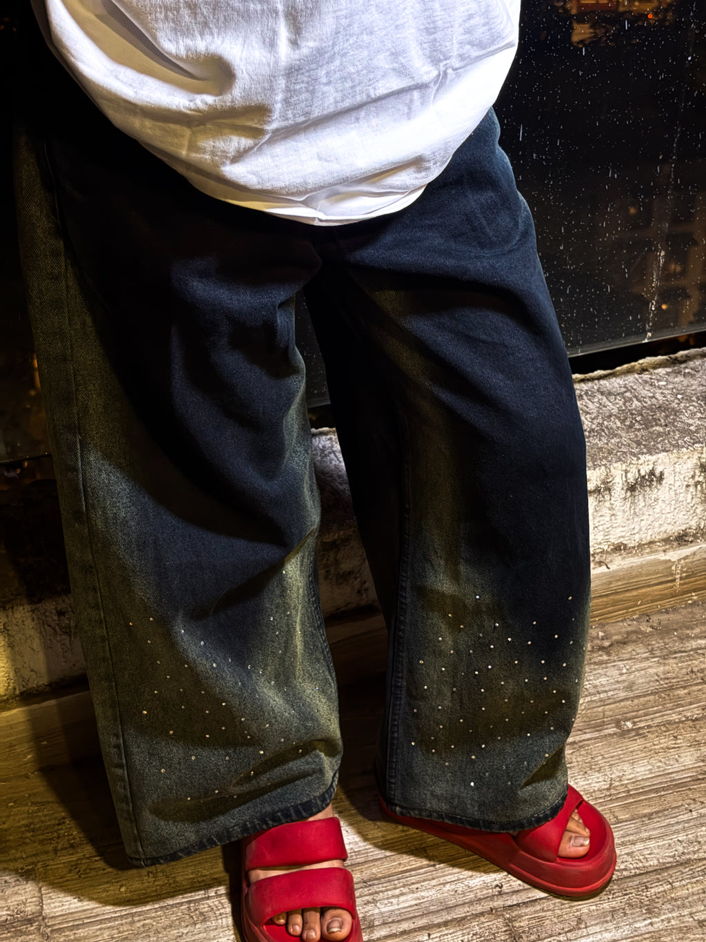 ONE OF ONE RHINESTONE DENIMS